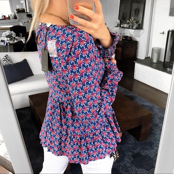 💗 JANE AND DELANCEY BLUE PINK RUFFLE SKIRT! - Picture 5 of 11